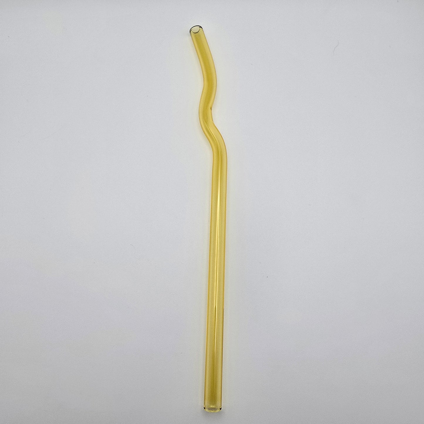 8" Wavy Glass straw