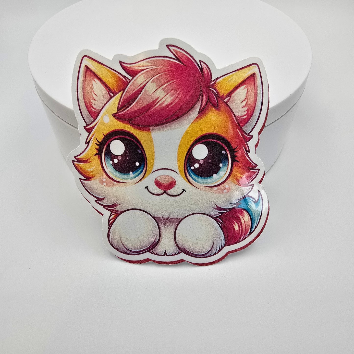 3" Vinyl sticker (adorable cat)