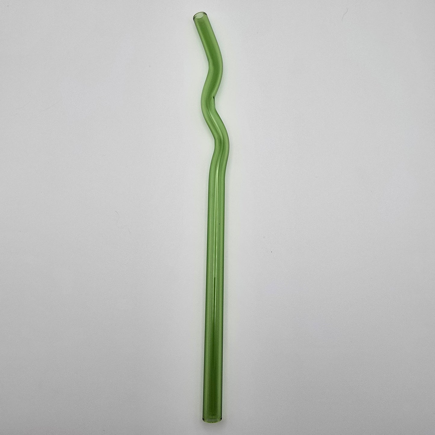 8" Wavy Glass straw