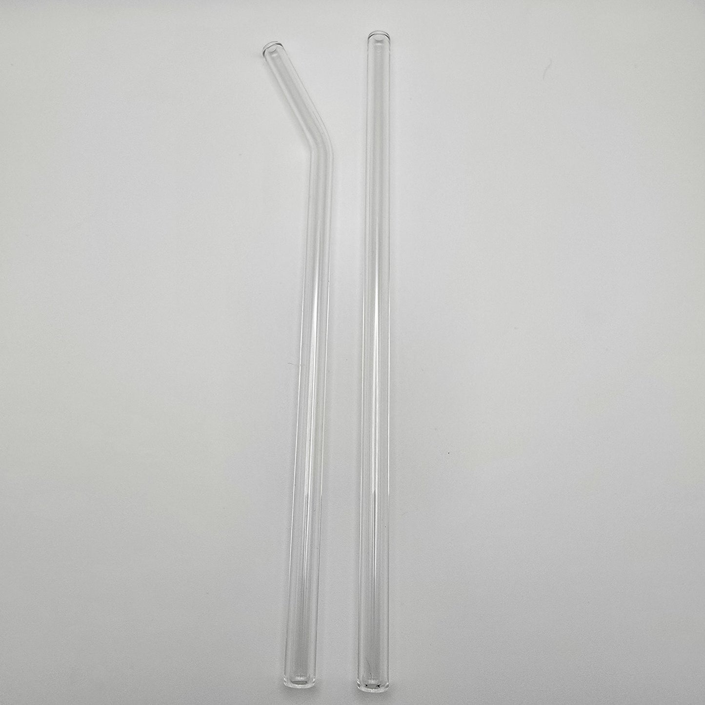 8" Bent glass straw