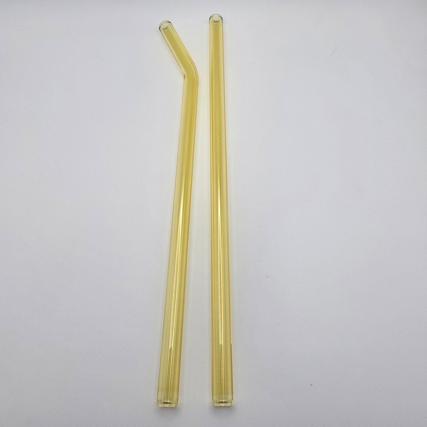 8" Bent glass straw