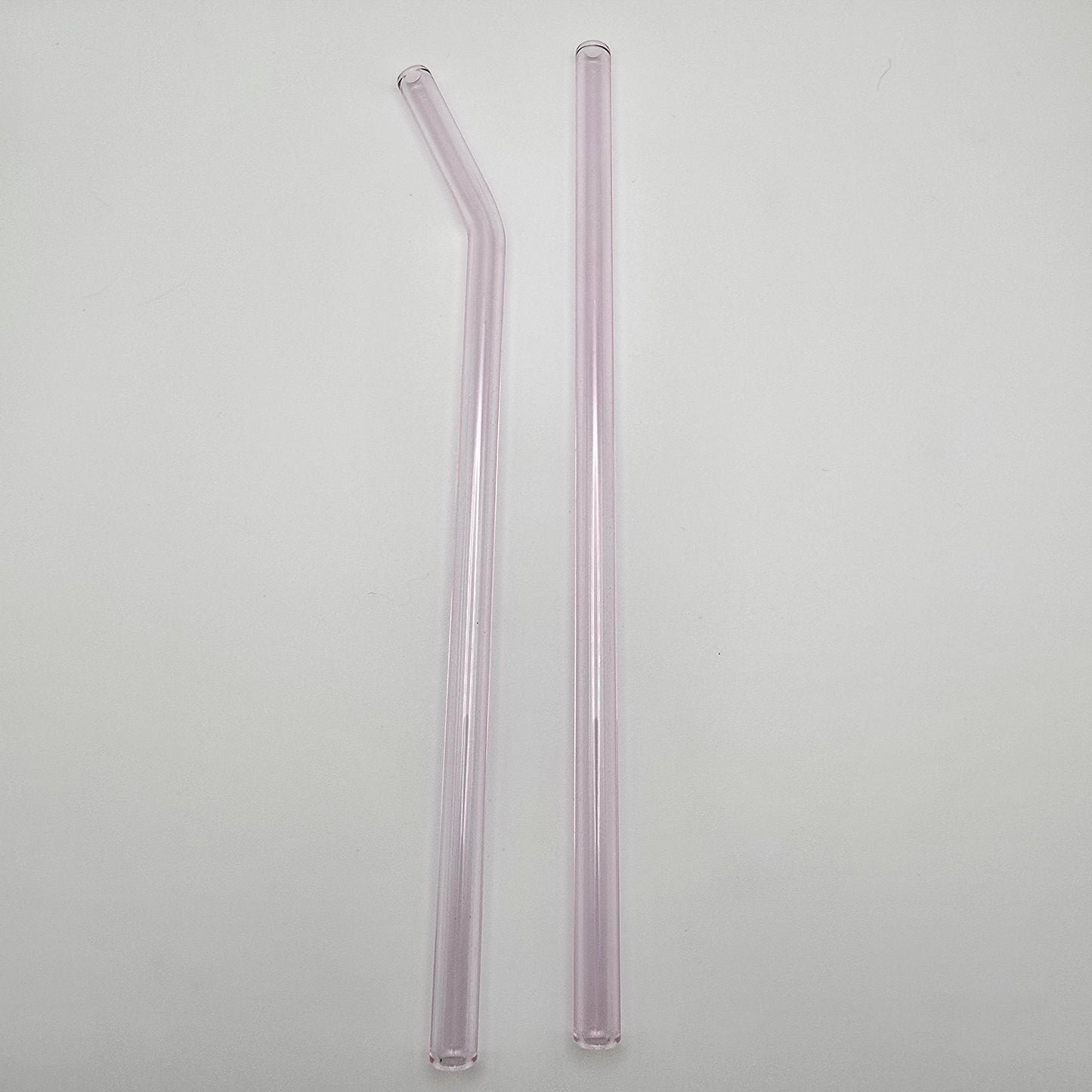 8" Bent glass straw