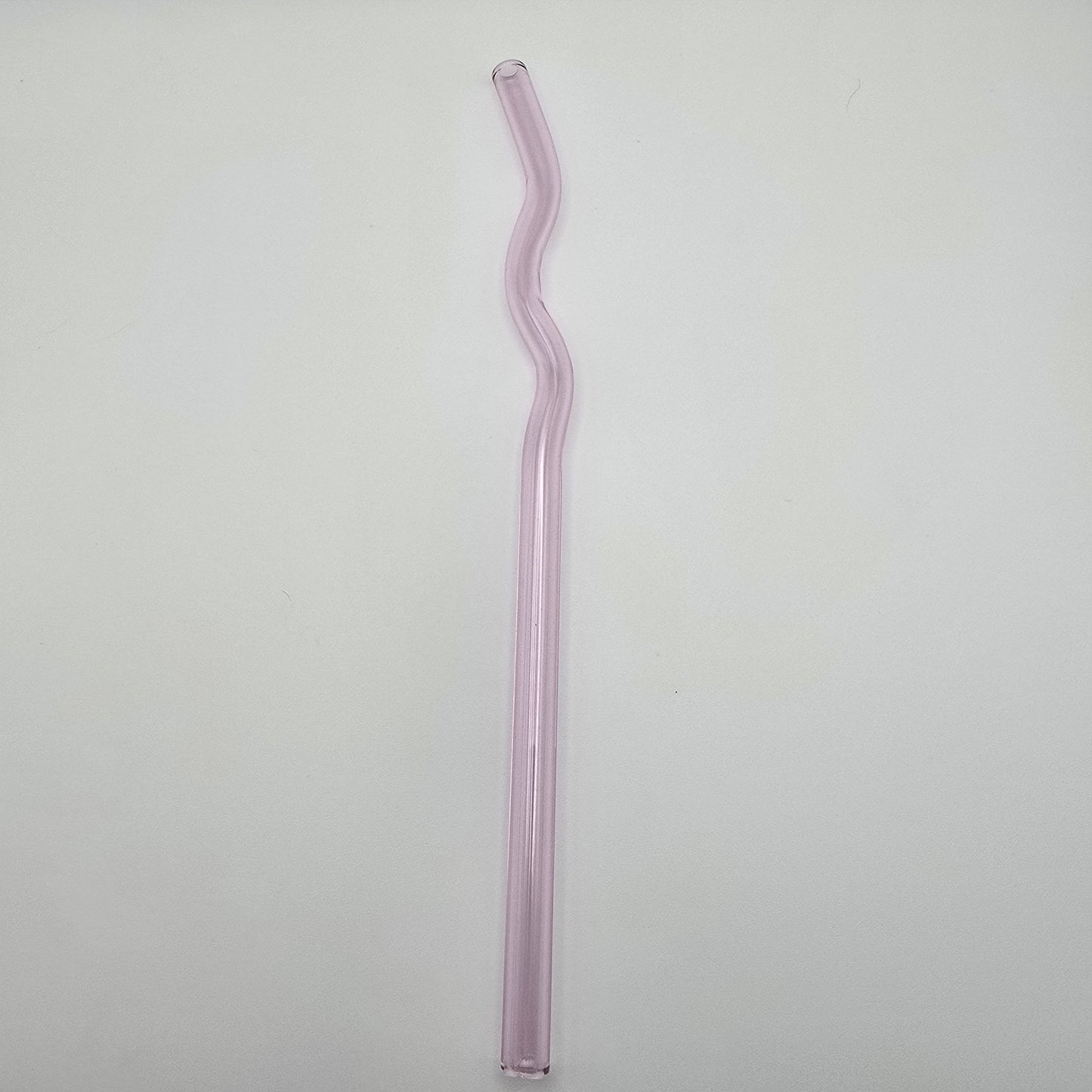 8" Wavy Glass straw